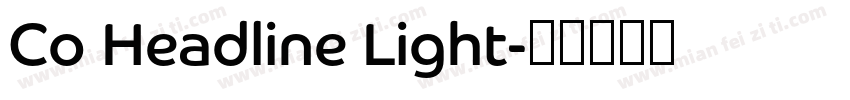 Co Headline Light字体转换